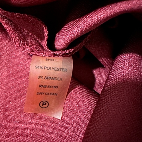 Calvin Klein Sleeveless Scuba Crepe Sheath Dress, Deep Burgundy, Size 12 - Picture 12 of 12